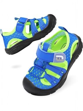 NEW Joinfree Blue & Green Durable Lightweight Walking Sandals Toddler's size 10